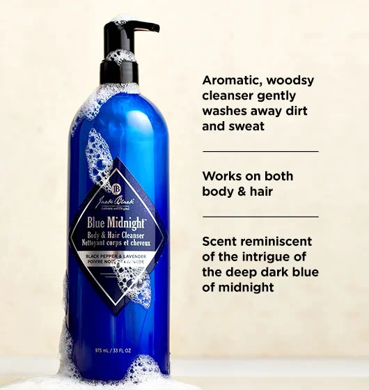 Jack Black Blue Midnight Body & Hair Cleanser - Image 3