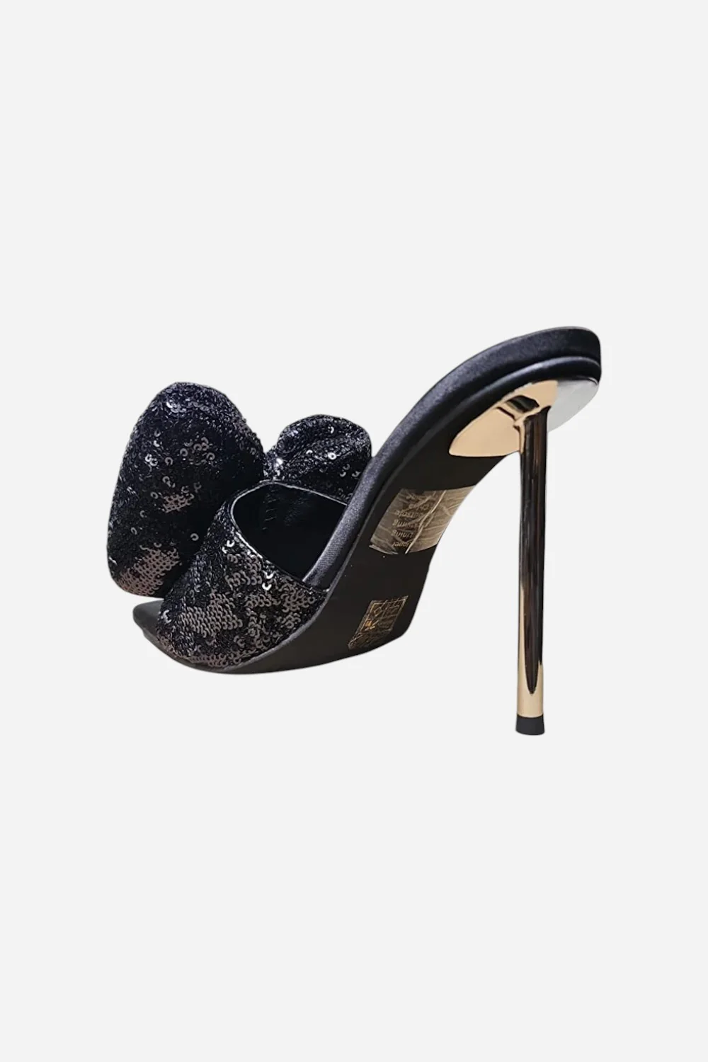 Jeffrey Campbell Bow-Down Big Bow Mule in Black Sequin - Image 3