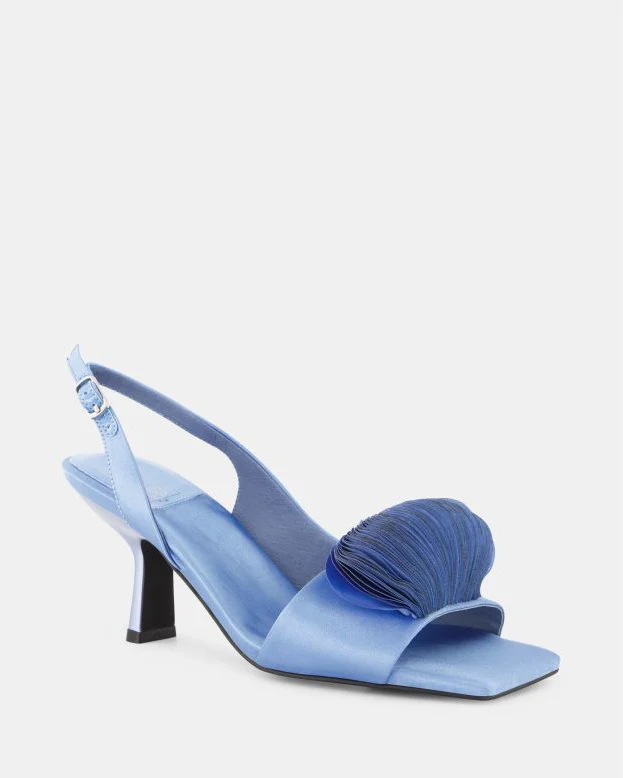 Jeffrey Campbell Duffy Heels in Blue Satin - Image 3