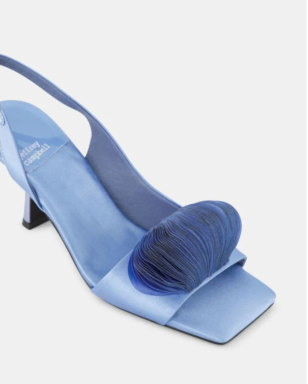 Jeffrey Campbell Duffy Heels in Blue Satin - Image 4