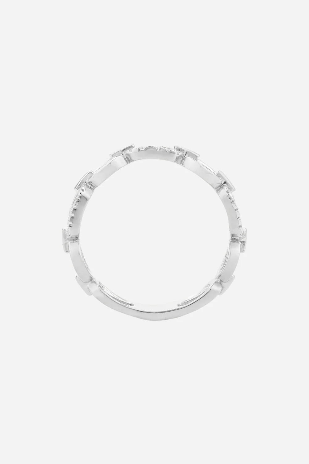 Ella Stein Linked Forever To You Stackable Ring in Silver - Size 7 - Image 3