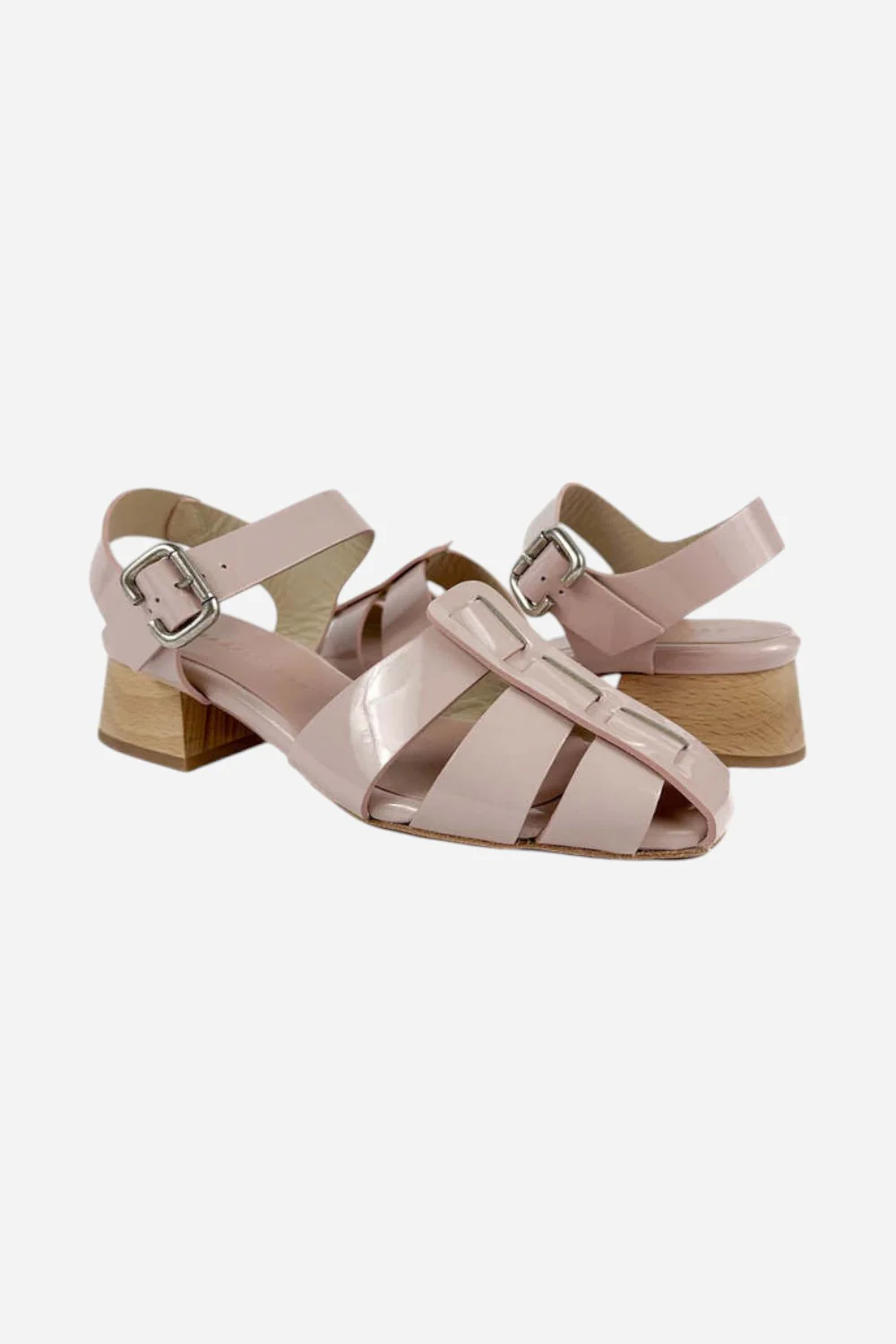 Freda Salvador Hattie Fisherman Mid-heel Sandals in Ballet Pink - Image 3