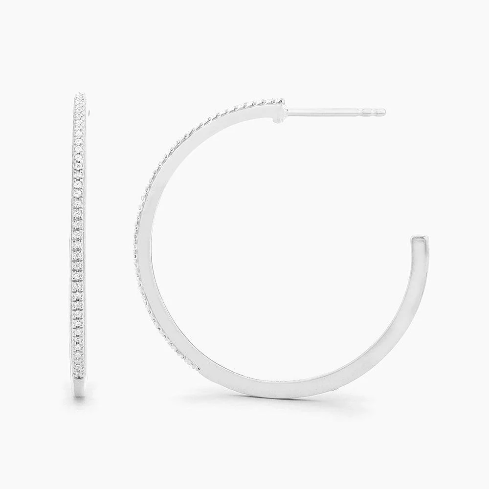 Ella Stein It's A Hoop Thing Hoops in Silver - Image 3