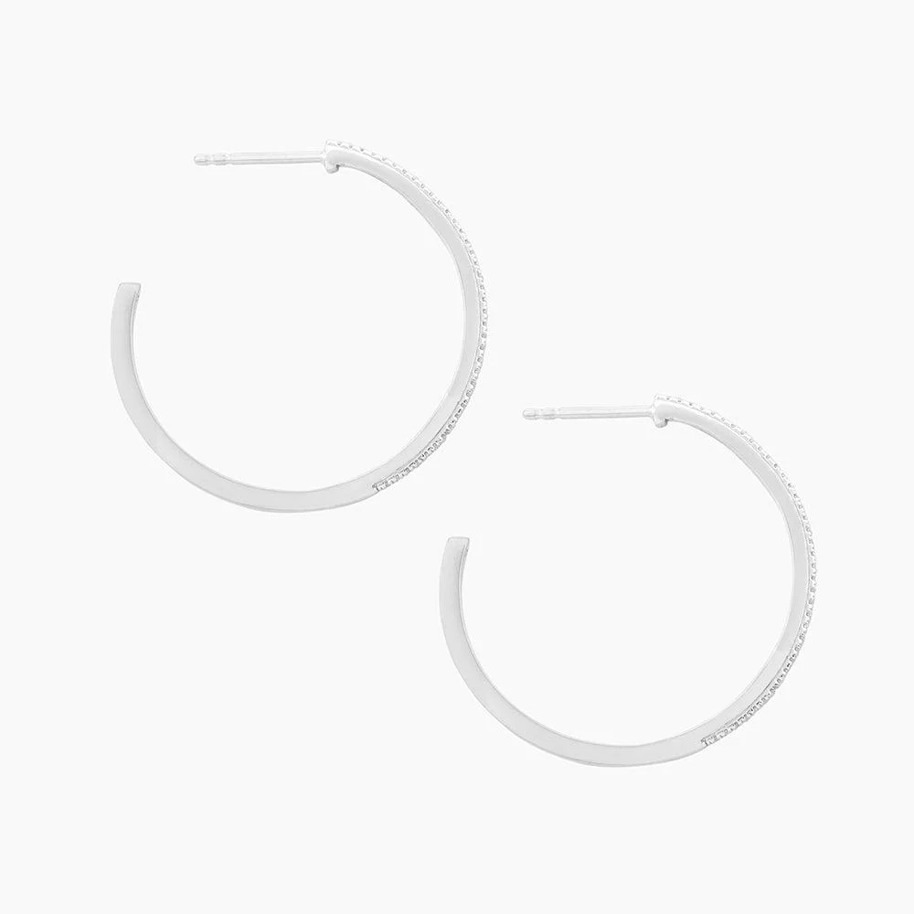 Ella Stein It's A Hoop Thing Hoops in Silver - Image 4