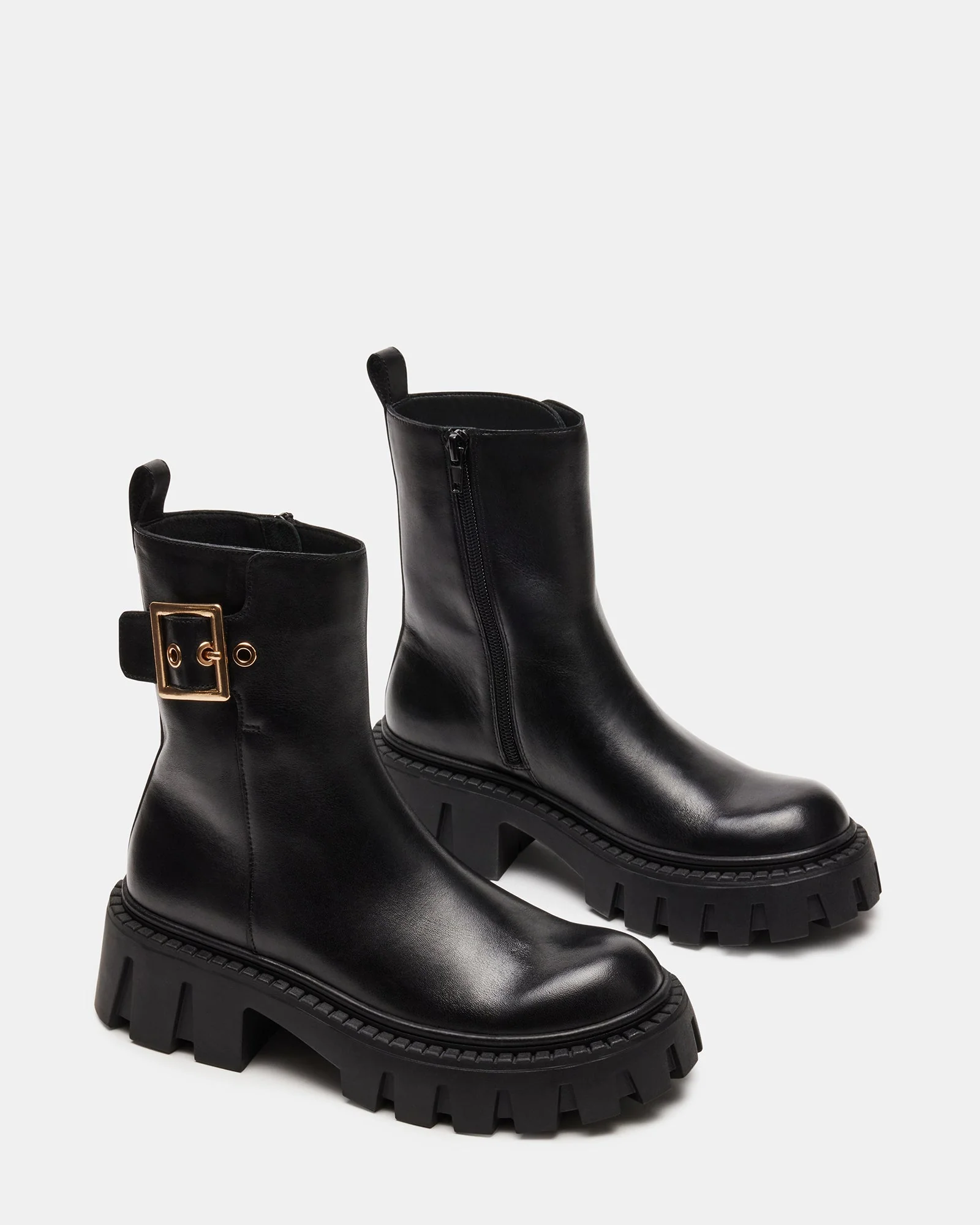 Steve Madden Sameera Booties in Black Leather - Image 3