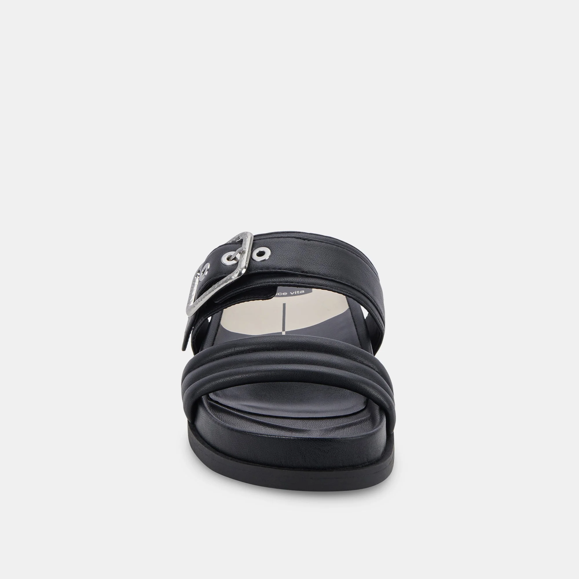 Dolce Vita Shaila Sandals in Black Leather - Image 7