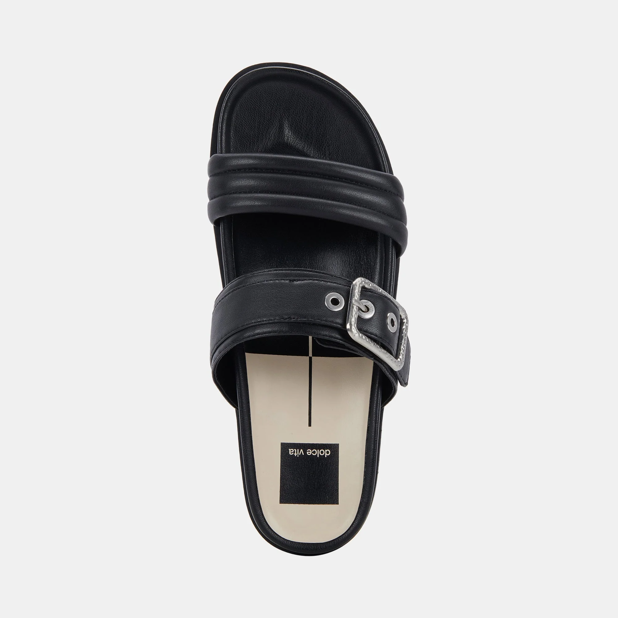 Dolce Vita Shaila Sandals in Black Leather - Image 9