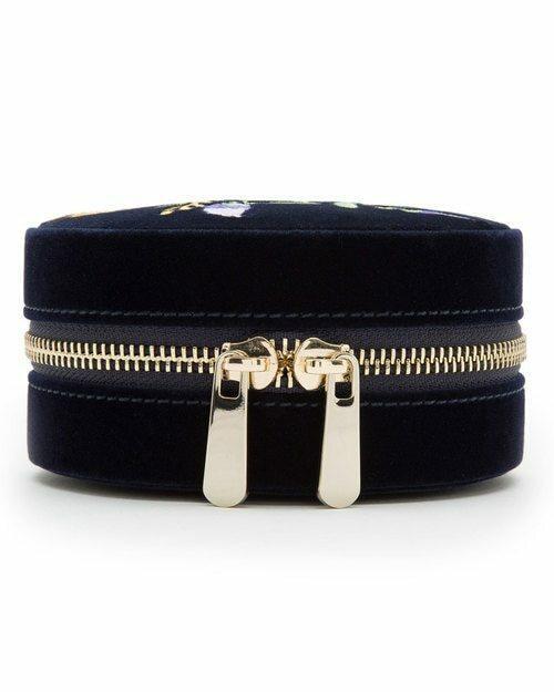 Wolf Zoe Indigo Round Travel Jewelry Case - Image 4