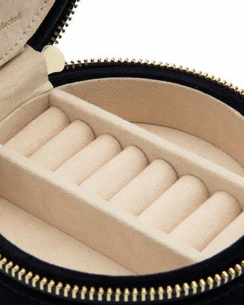 Wolf Zoe Indigo Round Travel Jewelry Case - Image 5
