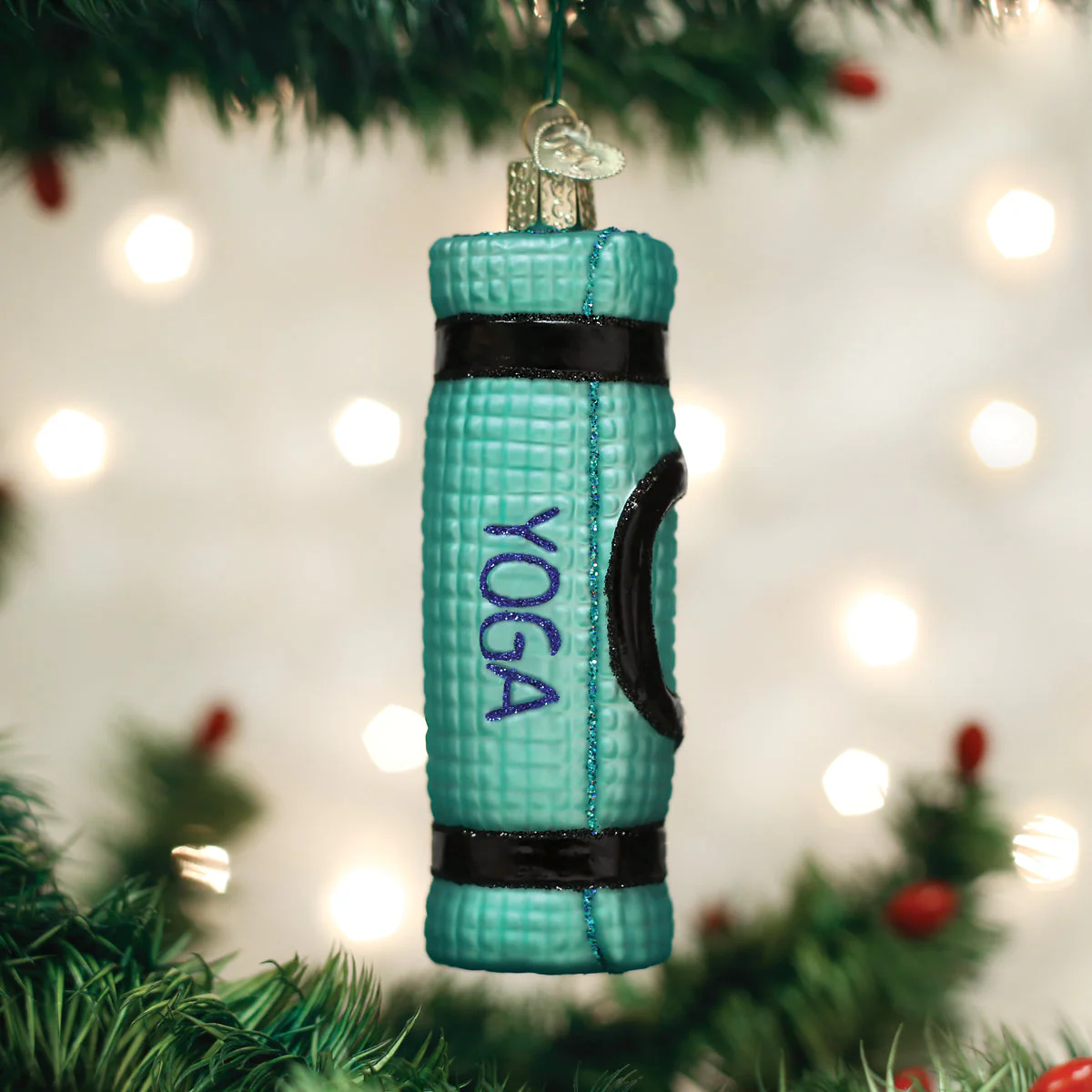 Yoga Mat Glass Ornament - Image 3