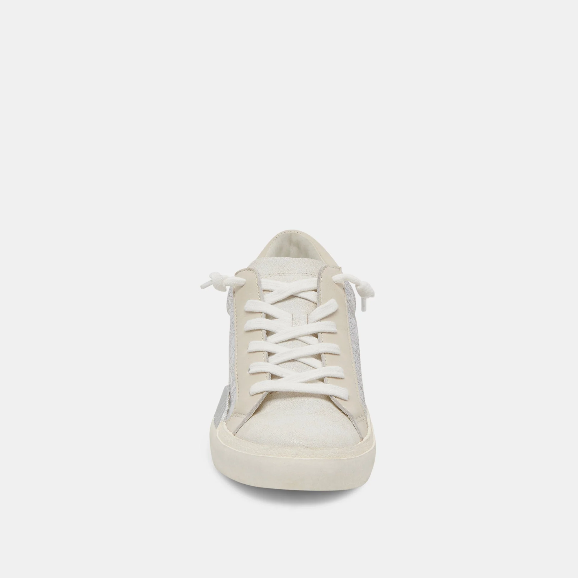 Dolce Vita Zina Sneakers in Chrome Distressed Leather - Image 7
